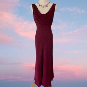 Vintage 90s Betsey & Adam burgundy prom dress